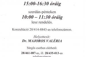 Házi gyermekorvosi közlemény - Dr. Lévai Mária