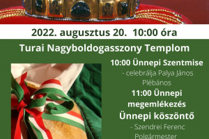 Meghívó - Augusztus 20-i ünnepség Turán
