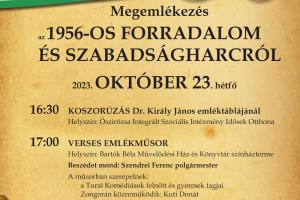 Október 23-i ünnepi megemlékezés